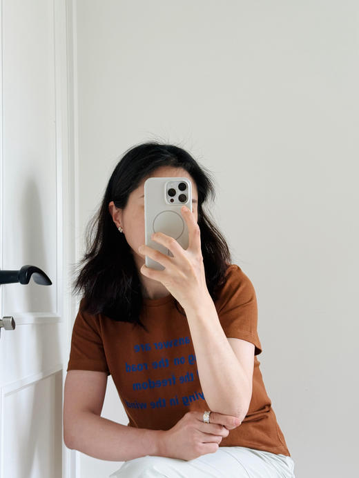 3924独领气质~松弛字母复古圆领短袖T【包邮+三天无理由退换】 商品图3