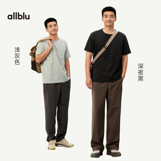 【夏Vol.1】allblu男装“出汗不粘身”26春夏【格子速干】男士短袖T恤带口袋 商品图3