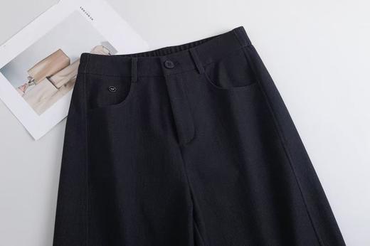 藏青直筒弯刀裤 商品图6