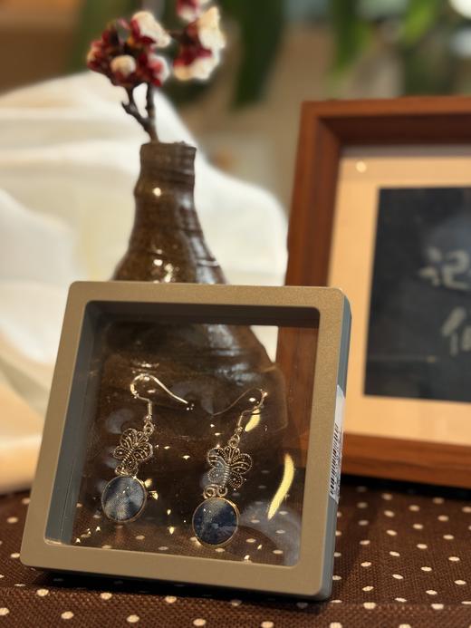 非遗扎染手作耳环草木染民族风布艺耳钉手工肌理耳饰 商品图3