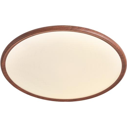 新品🔥欧普 光澜 中古风侧发光全光谱棱镜防眩光胡桃木色 卧室吸顶灯 商品图5