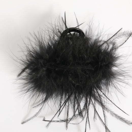 新款鸵鸟羽毛抓夹气质女后脑勺盘发夹-纪念日百货门店同款 160096726 商品图8