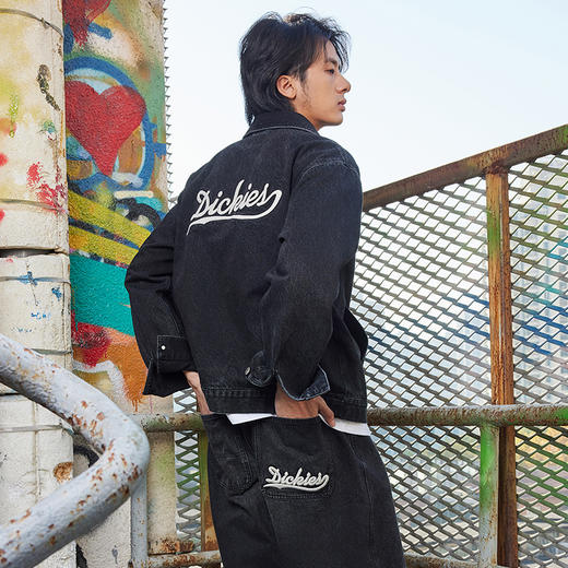 Dickies秋冬老爹风水洗牛仔外套底特律IKE机械师重磅夹克 DK0A87R4 商品图2