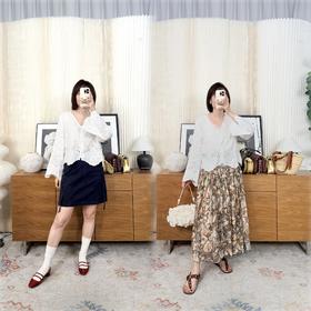 售罄不补｜摩纳哥之旅100天然亚麻V领法式长袖小衫 镂空刺绣重磅工艺 南法氛围感