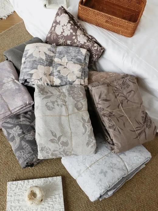 家居生活【京帝 法式原麻床品五件套】109到手五件套！看得见的质感 轻奢花色 独特肌理纹 质地柔软亲肤 商品图4