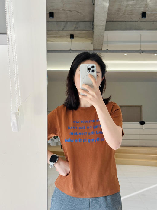 3924独领气质~松弛字母复古圆领短袖T【包邮+三天无理由退换】 商品图12