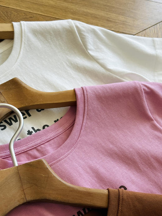 3924独领气质~松弛字母复古圆领短袖T【包邮+三天无理由退换】 商品图8