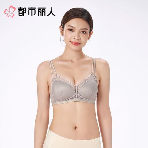 都市丽人内衣B杯薄文胸网布内衣3/4杯内衣聚拢升杯内衣二排四扣无钢圈YBC5A2 商品图1