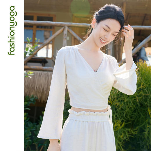 凡圣瑜伽气质亚麻外搭长袖FM16319 商品图9