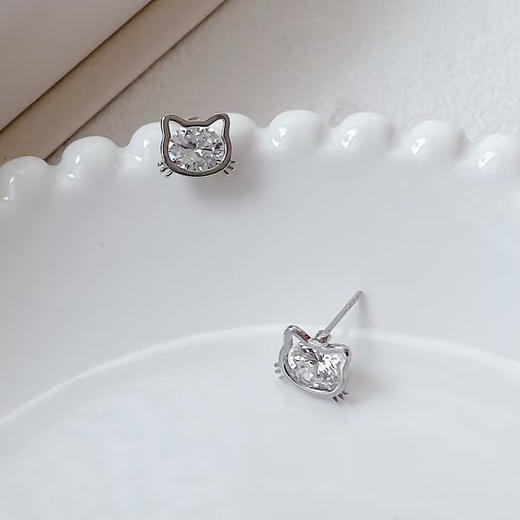 可爱猫咪银针耳环-纪念日百货门店同款160895173 商品图2
