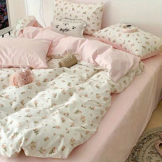 【AB版双重设计❗愈睡愈爱】春夏柔软款水洗棉床上四件套大学生宿舍床单被套三件套。rh 商品图1