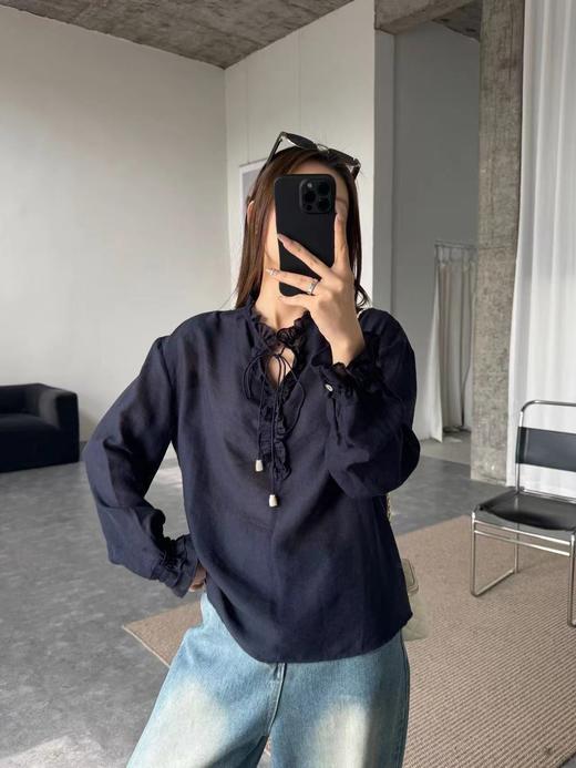 【天丝亚麻衬衫】进口天丝亚麻混纺，亲肤透气☁️垂感好，随便一穿就是随性利落的廓形WD 商品图0