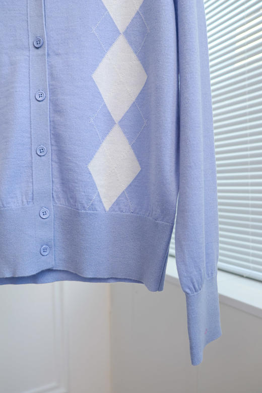 英伦庄园|学院风菱格羊毛开衫 商品图3