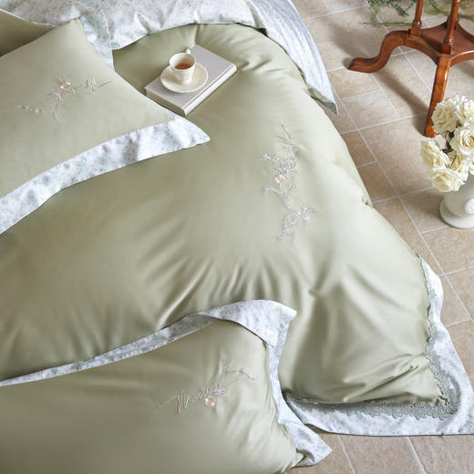 天丝棉四件套-花畔  (35%棉 65%莱赛尔) 一床双风格，承包四季温柔 商品图8