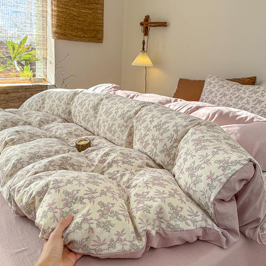 99💰抢色织棉麻棉纱四件套！绝了绝了！睡下去的瞬间疲劳全溜走！全新升级面料，色织工艺先染色再织布还原本质👍贝 商品图9