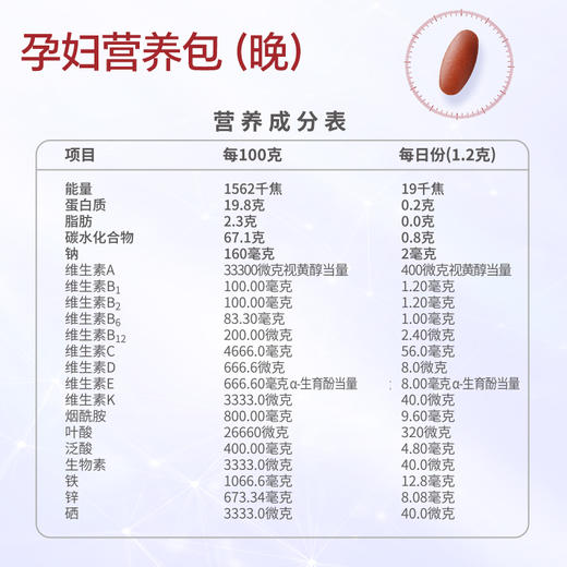 【品牌自营】孕味食足孕妇每日营养包早中晚期分阶27种营养元素 商品图6