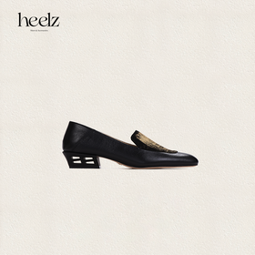 heelz设计师鞋履｜H 繁花跟描金羊皮乐福鞋 3.6公分
