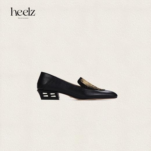 heelz设计师鞋履｜H 繁花跟描金羊皮乐福鞋 3.6公分 商品图0