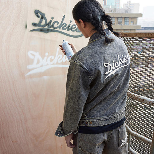 Dickies秋冬老爹风水洗牛仔外套底特律IKE机械师重磅夹克 DK0A87R4 商品图4