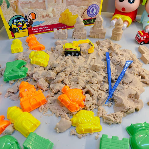 速度集中‼️超🔥【星空沙套装25件套】来啦！DIY超治愈，可以做出专属于你的城堡🏰 充分发挥宝宝的想象力～无硼原色沙，安全不脏手无异味的儿童太空沙 商品图1