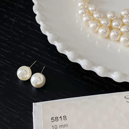 简约百搭轻奢气质耳环银针耳环（10mm）纪念日百货门店同款160713173 商品图0