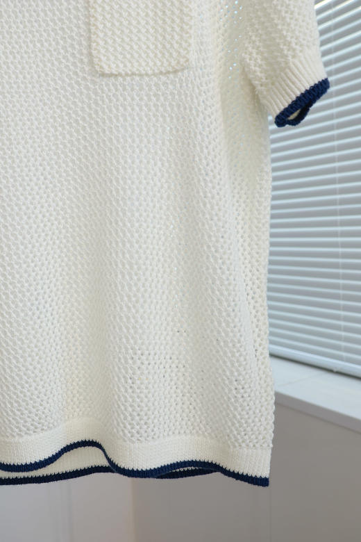 织恋|撞色镂空短袖羊毛衫 商品图2