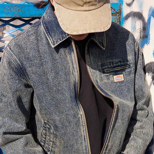 Dickies秋冬老爹风水洗牛仔外套底特律IKE机械师重磅夹克 DK0A87R4 商品图5