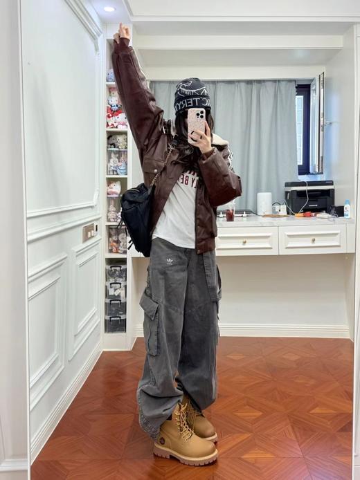 时髦精工装背带神裤显腿长水洗垂感牛仔嬉皮裤 商品图6