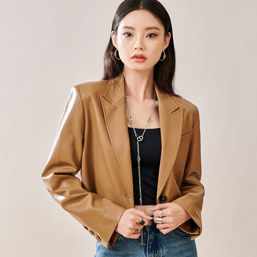 剩S/M 芳外皮短外套8T23CW1184 商品图2