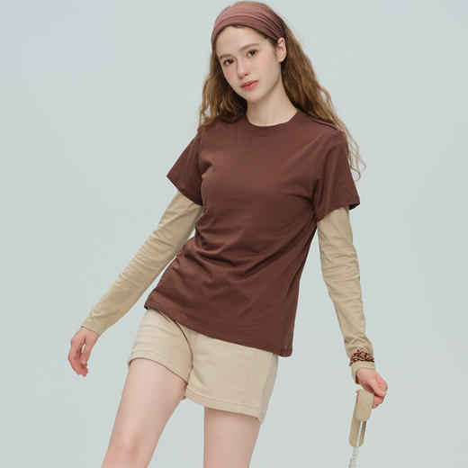 唤醒身心~棉中爱马仕！美国PIMA匹马棉运动长袖T恤圆领宽松休闲健身服 内搭叠穿运动T 商品图2