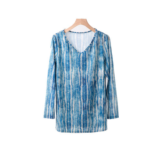 扎染印花长袖T恤 商品图1