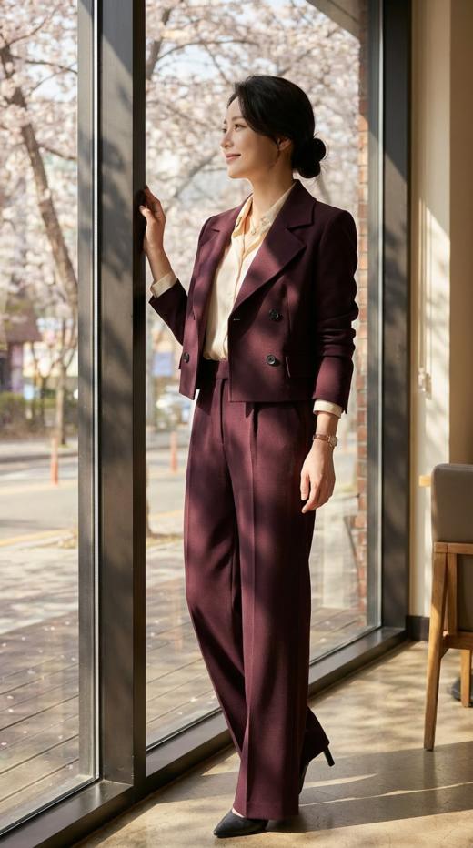 压珠边线侧破刀显瘦阔腿裤 商品图4