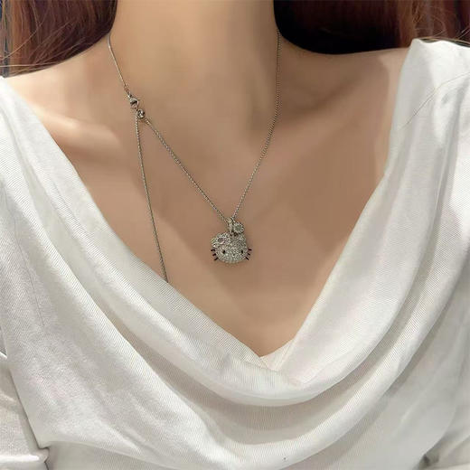 纯银项链女Kitty猫轻奢学生小孩儿童大人锁骨链长链-纪念日百货门店同款169699161 商品图2