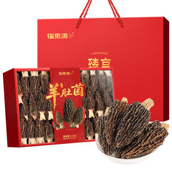 福东海羊肚菌120g 菌菇干货5-8cm 煲汤火锅食材 送长辈滋补品礼盒 /粮油调味 /南北干货 /菌菇干货 商品图6