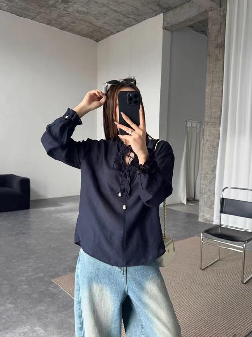 【天丝亚麻衬衫】进口天丝亚麻混纺，亲肤透气☁️垂感好，随便一穿就是随性利落的廓形WD 商品图1