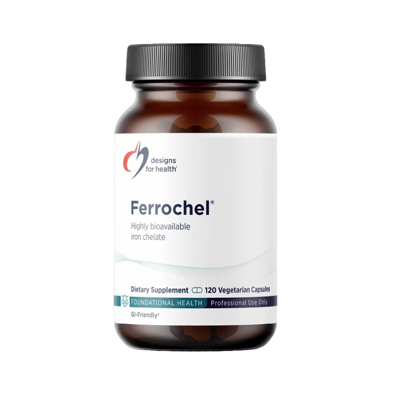 【效期至27年6月】氨基酸螯合铁胶囊 Designs for health Ferrochel® Iron Chelate caps 120粒/瓶