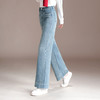 烫钻阔腿裤高腰牛仔裤，直筒休闲裤女装长裤MYX-KDFY-F2008-1-Y 商品缩略图1