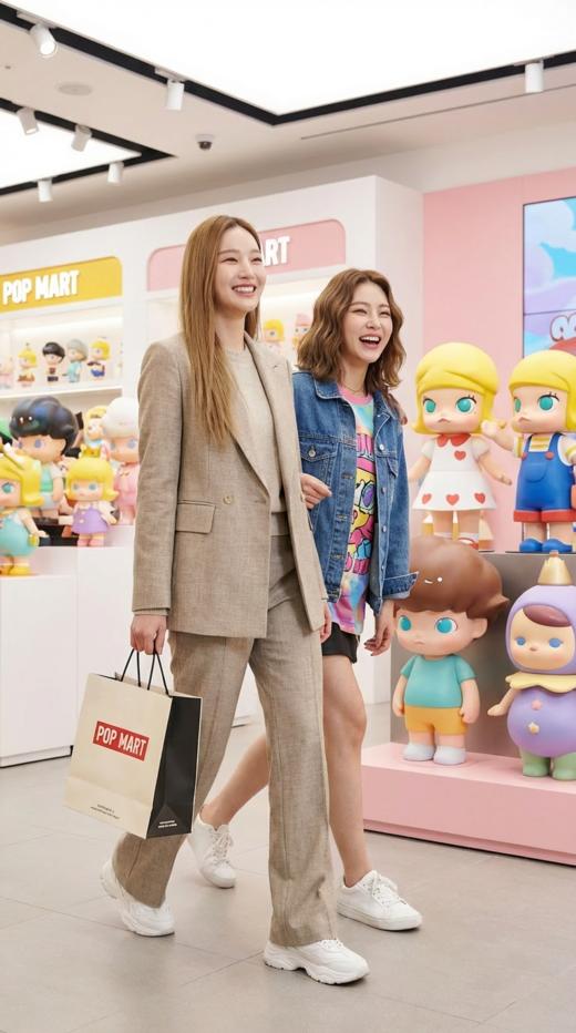 压明线处理腰袢造型阔腿裤 商品图2