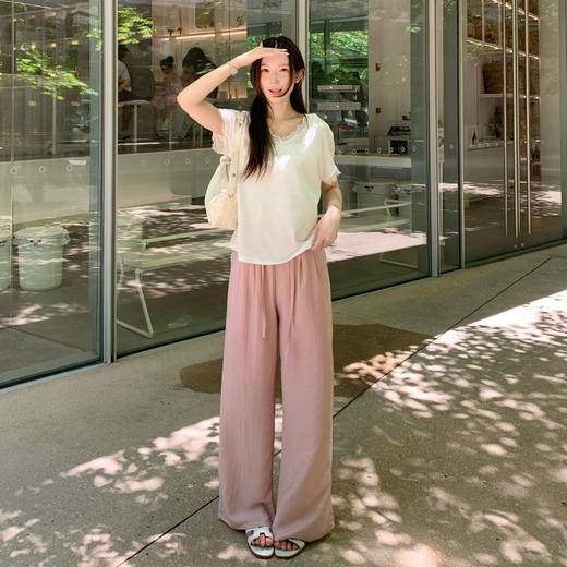 【72h发货】Beau Muse老钱风亚麻阔腿裤 | 舒适透气、显瘦百搭、复古优雅、多色可选 商品图2