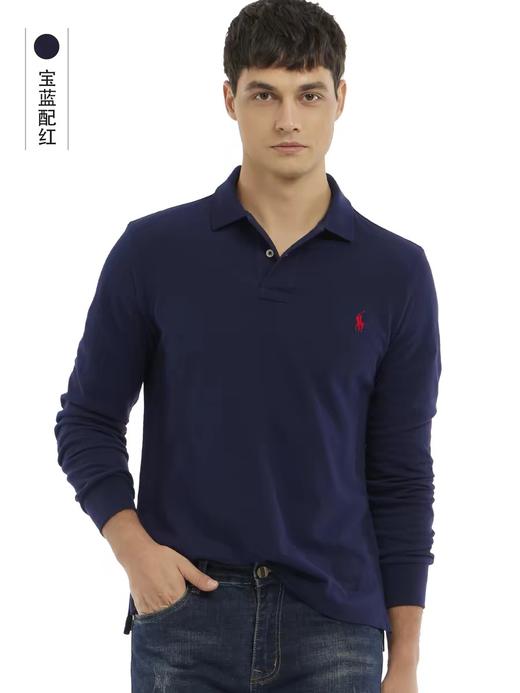 高品质PoL0长袖   刺绣款男士长袖polo衫商务休闲- 经典穿搭 商品图0