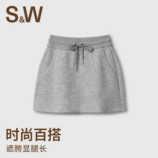 【SW速惟】 高腰收腹A字遮胯百搭运动休闲半裙5046 商品图0