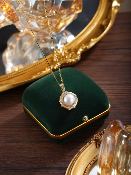 子佩集【岁岁今朝】银S925珍珠惜王妃套链项链【P2886】镀金圆环2602 商品图3