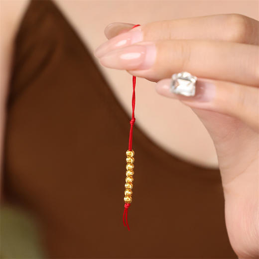 【新品首发】黄金猫眼小金珠8颗 足金小珠子配珠转运珠DIY搭配MEMORA诗普琳HP926601 商品图2