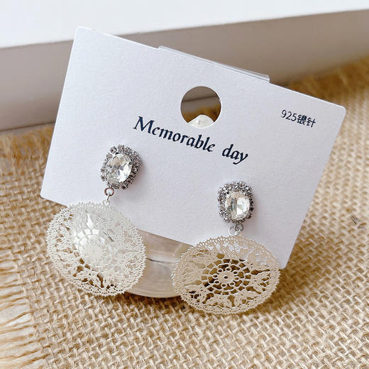 服复古镂空银针耳环气质大气-纪念日百货门店同款168198006 商品图0