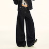 西遇美式复古牛仔裤女2026年春季新款原牛色宽松直筒垂感拖地裤SS060198 商品缩略图0