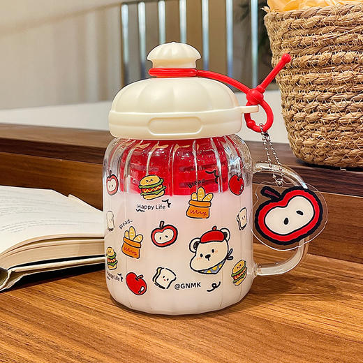 660ml帽子茶水杯玻璃杯杯子1个-纪念日百货门店同款169264167 商品图2