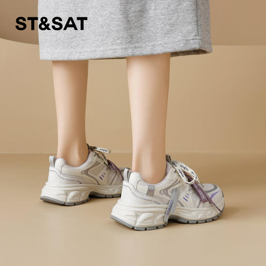 星期六26春新款透气网面拼接老爹鞋SSE1112T19 商品图7