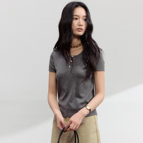 【2026夏季新品】螺纹亚麻・短袖 天丝醋酸亚麻T恤 春夏莱赛尔针织打底衫基础款内搭修身上衣