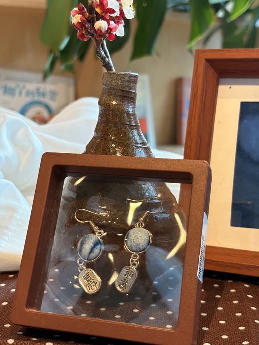 非遗扎染手作耳环草木染民族风文艺耳钉耳饰 商品图0