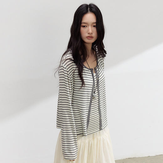 （合作款）【2026夏季新品】醋酸亚麻 · 开衫 天丝莱赛尔薄款百搭春夏上衣yc0409002 商品图2